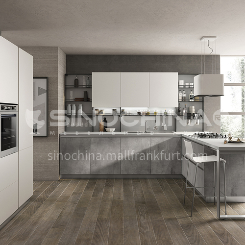 Modern style melamine with particle board simple design kitchen cabinet GK-918